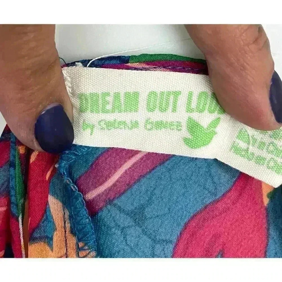 EUC Sheer Floral Top, Cutout Sleeves, Size Large #105 - Picture 3 of 15